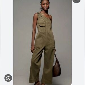 Anthro Pilcro One-Shoulder Overalls